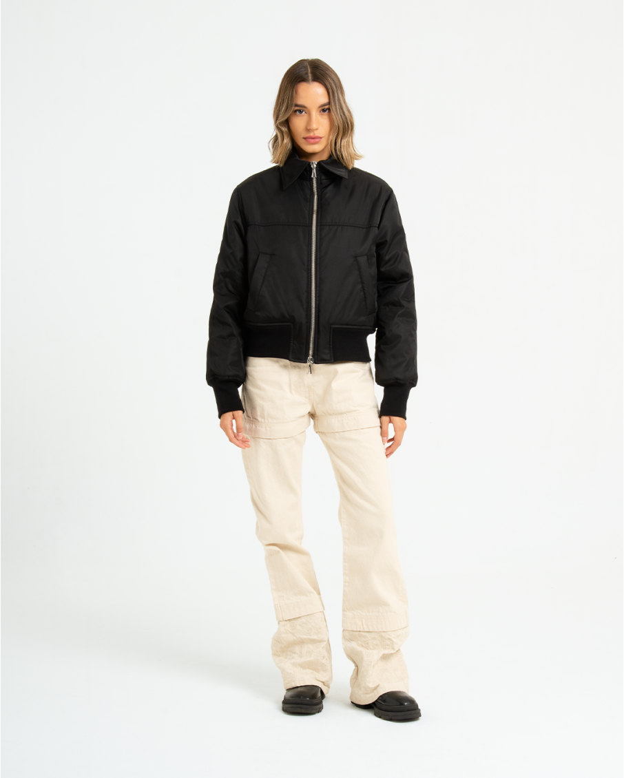 HONORA - LINED BOMBER WITH EMBROIDERY