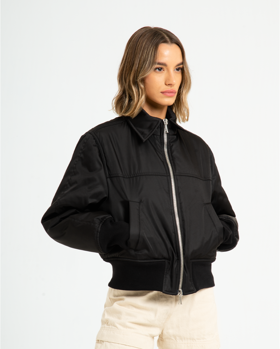 HONORA - LINED BOMBER WITH EMBROIDERY