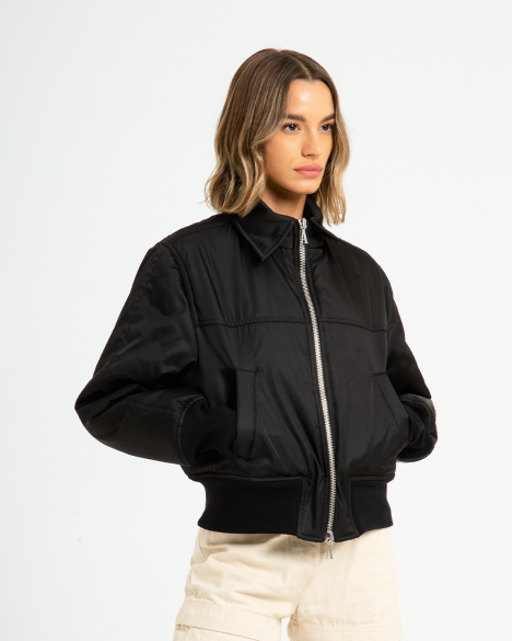 HONORA - LINED BOMBER WITH EMBROIDERY