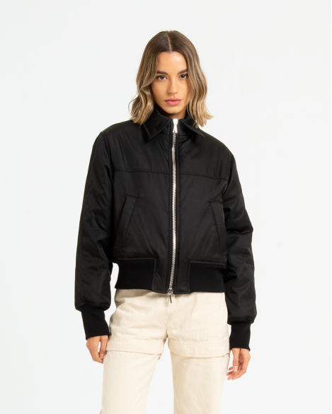 HONORA - LINED BOMBER WITH EMBROIDERY