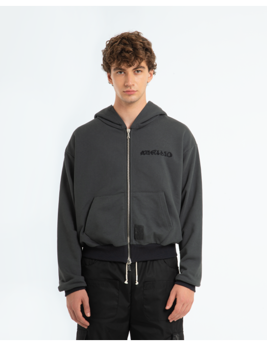 ELRIC - HOODIE ZIP CON RICAMO