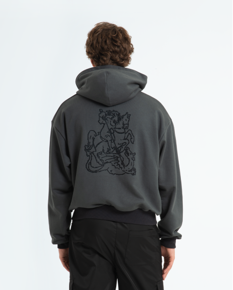 EMIL - HOODIE ZIP CON RICAMO