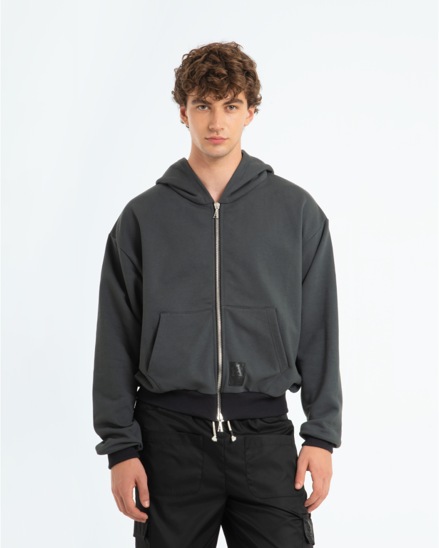 EMIL - HOODIE ZIP CON RICAMO