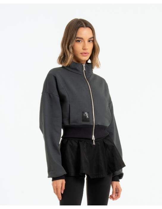 EDME - FELPA A COLLO ALTO CON RICAMO