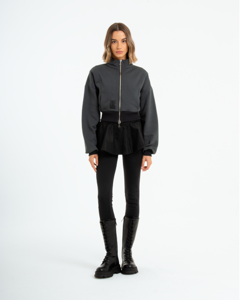 EDME - FELPA A COLLO ALTO CON RICAMO