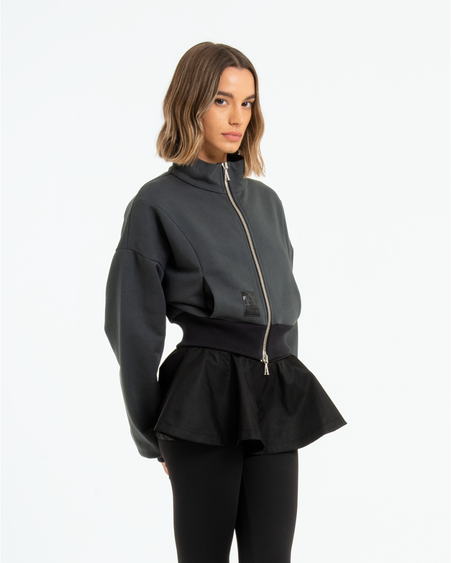 EDME - FELPA A COLLO ALTO CON RICAMO