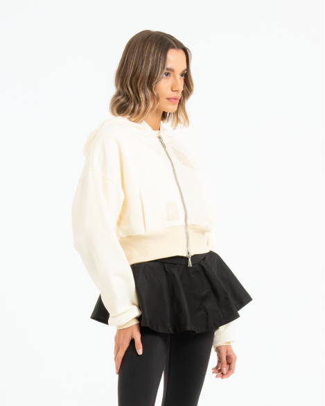 REVNA - HOODIE ZIP CON RICAMO