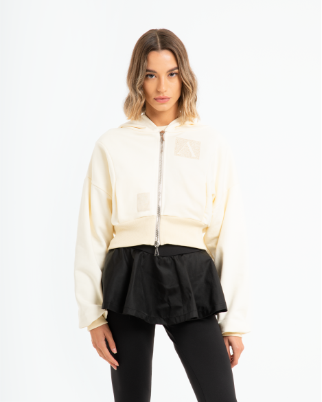 REVNA - HOODIE ZIP CON RICAMO