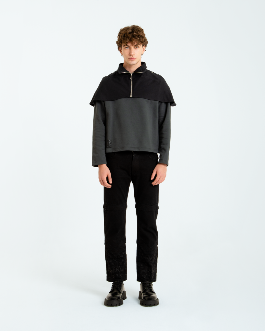 ARTHUR - CREWNECK IBRIDA A COLLO ALTO