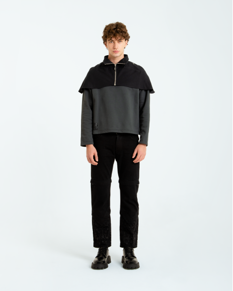 ARTHUR - CREWNECK IBRIDA A COLLO ALTO