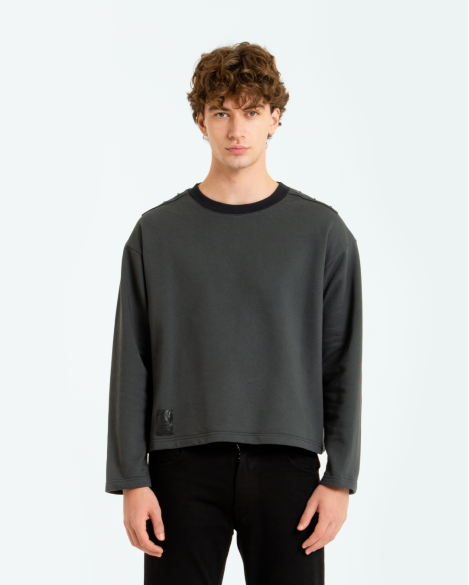 ARTHUR - CREWNECK IBRIDA A COLLO ALTO