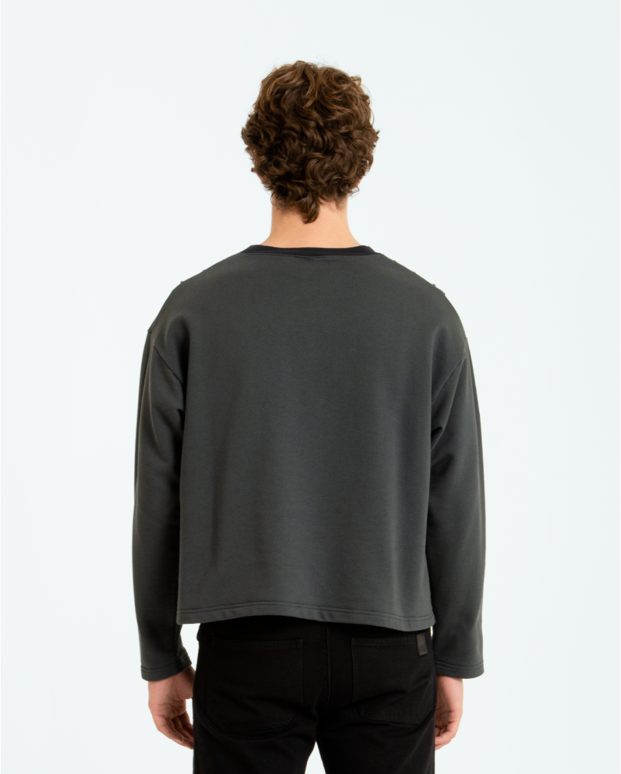 ARTHUR - CREWNECK IBRIDA A COLLO ALTO