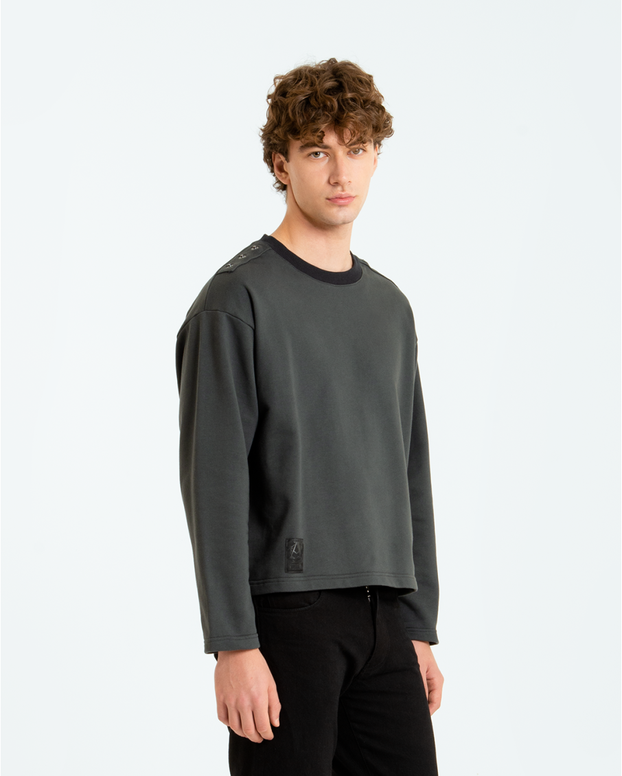 ARTHUR - CREWNECK IBRIDA A COLLO ALTO