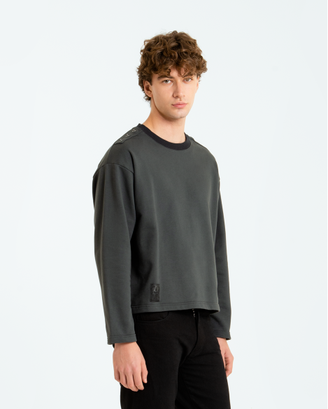 ARTHUR - CREWNECK IBRIDA A COLLO ALTO