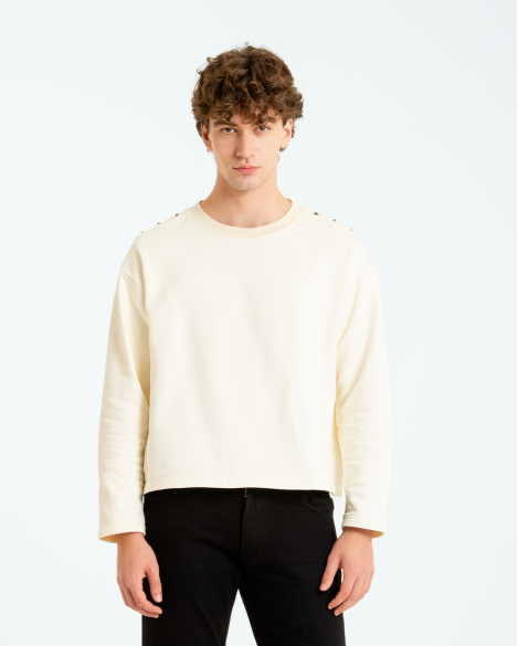 ARTHUR - CREWNECK IBRIDA A COLLO ALTO