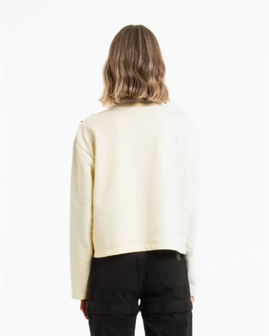 AVICE - CREWNECK IBRIDA CON COLLO A...