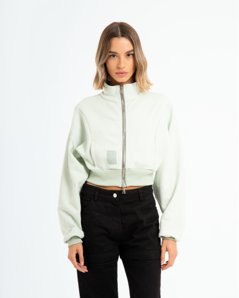 EDME - FELPA A COLLO ALTO CON RICAMO