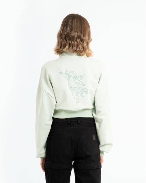 EDME - FELPA A COLLO ALTO CON RICAMO