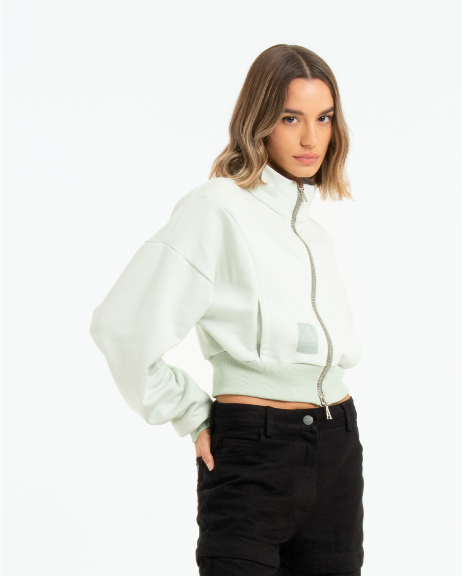 EDME - FELPA A COLLO ALTO CON RICAMO