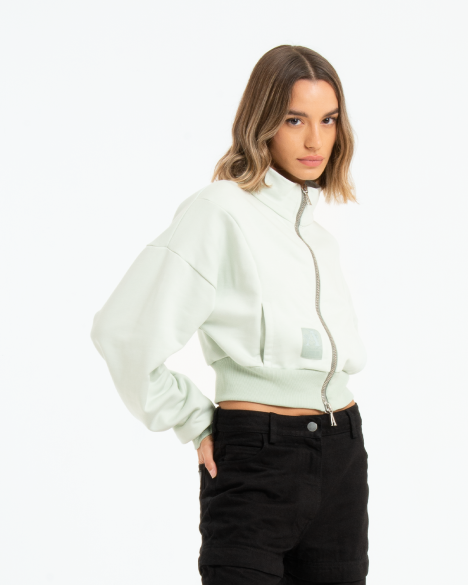 EDME - FELPA A COLLO ALTO CON RICAMO