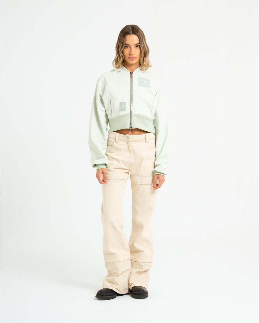 REVNA - HOODIE ZIP CON RICAMO