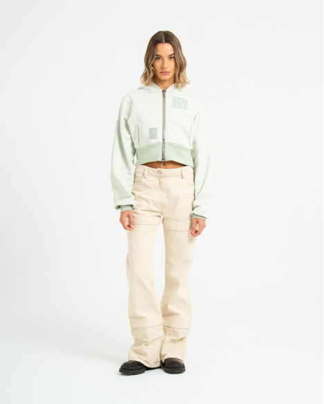 REVNA - HOODIE ZIP CON RICAMO