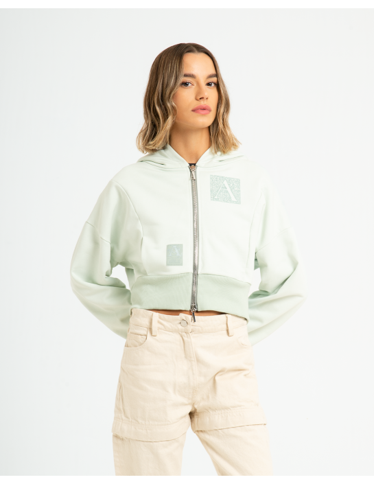 REVNA - HOODIE ZIP CON RICAMO