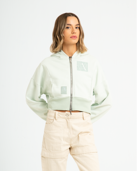 REVNA - HOODIE ZIP CON RICAMO